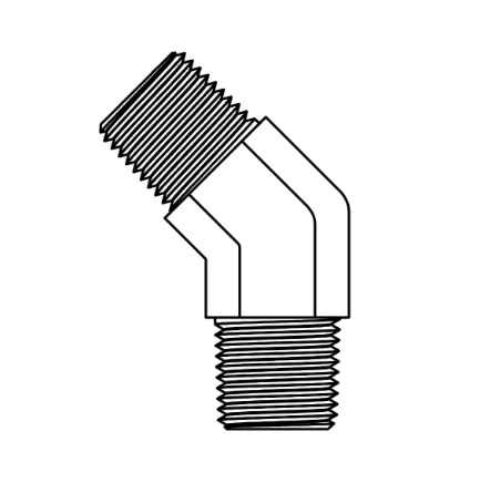 5501-02-02, MP-MP45, Pipe Elbow 45°