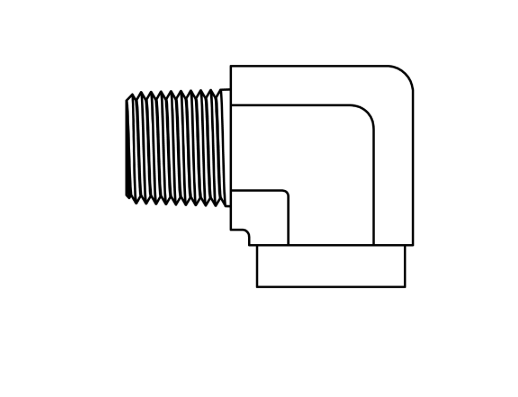 5502-06-06, MP-FP90, Street Elbow Pipe 90°