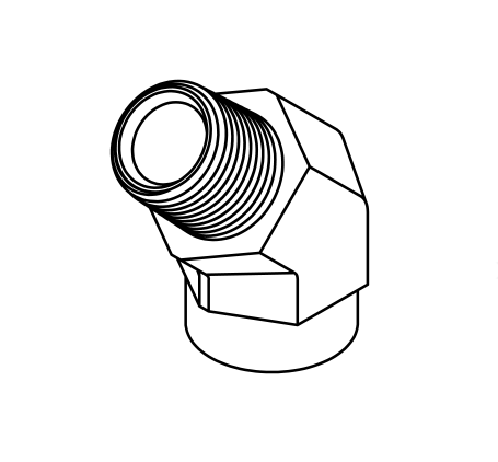 5503-06-06, MP-FP45, Street Pipe Elbow 45°