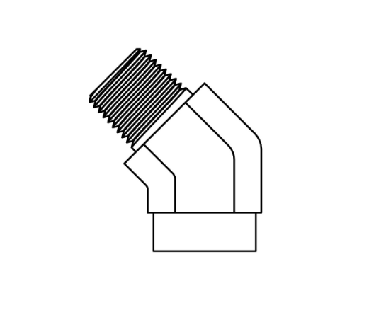 5503-06-06, MP-FP45, Street Pipe Elbow 45°