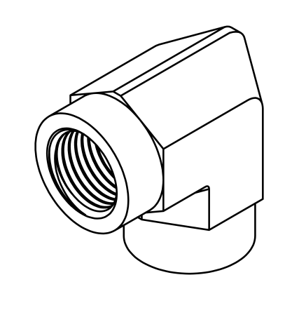 5504-06-04, FP-FP90, Pipe Elbow 90°