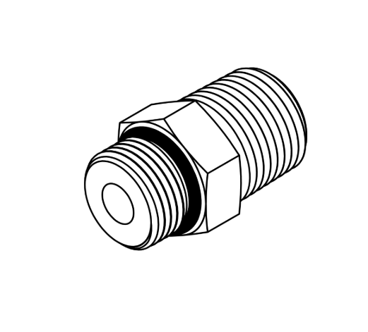 6401-06-06, MOR-MP, O-Ring to Pipe