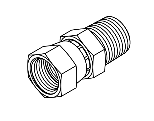 6505-06-06, FJS-MP, JIC Swivel to Pipe