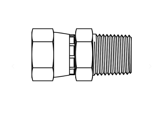 6505-06-06, FJS-MP, JIC Swivel to Pipe
