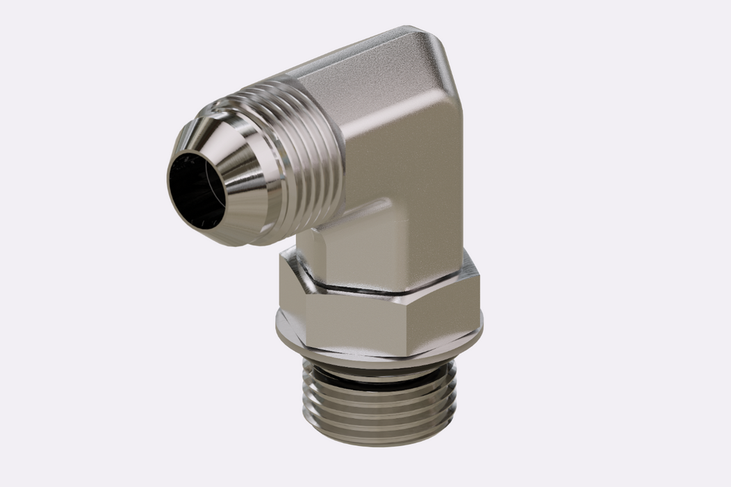 6801-08-12, MJ-MB90, JIC to O Ring Elbow 90°