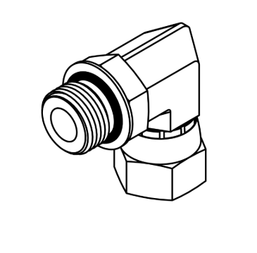 6809-06-06, MB-FJS90 - O-Ring to JIC Swivel Elbow 90°